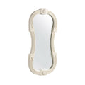Art Deco-Inspired Wall Mirror: Elegant Curved Design with Textured Details